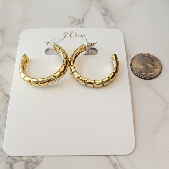J.Crew Ridged Hoop Earrings - Picture 4 of 6
